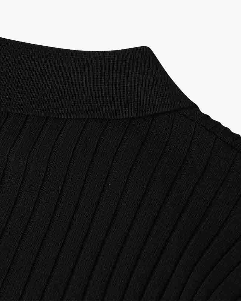 Polo Casual Cuello Pico — Blanco