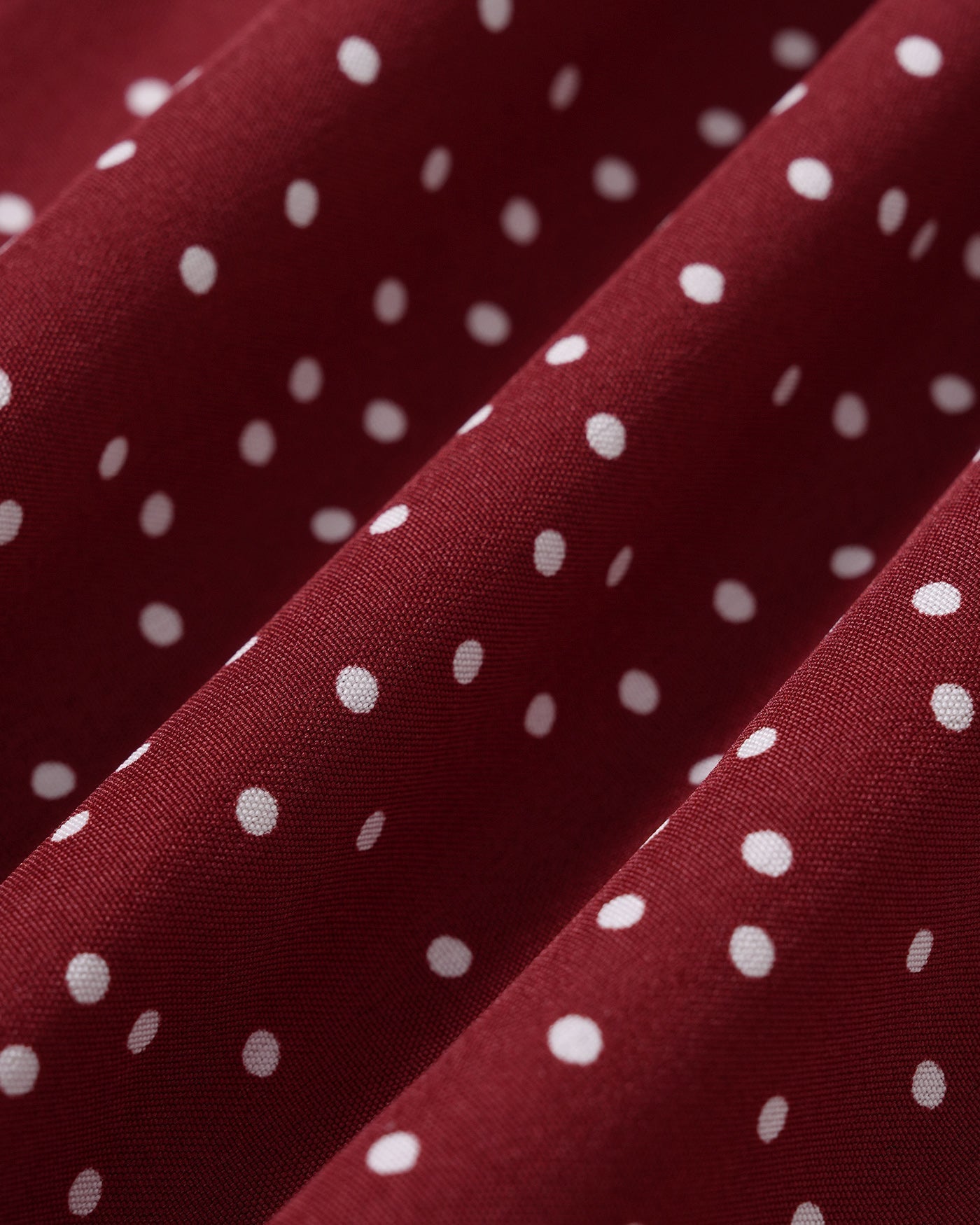 Vestido Midi de Lunares Manga Mariposa — Rojo