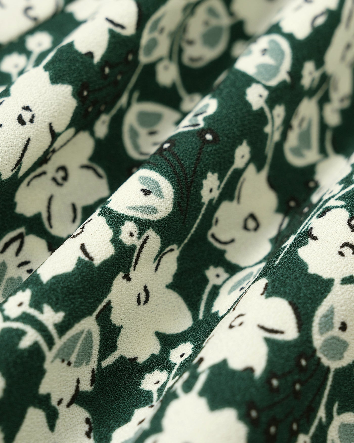 Vestido Midi Floral Escote en V — Verde