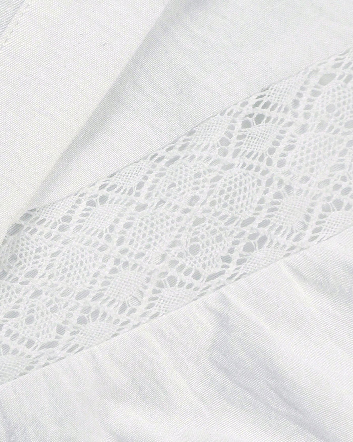 Camisa Abotonada con Volantes — Blanco