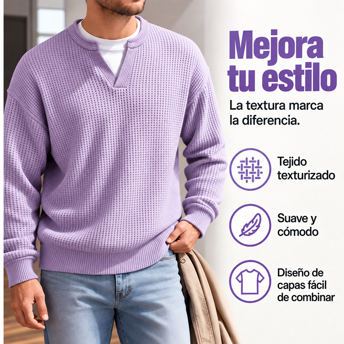 Milo | Jersey Waffle de Hombre