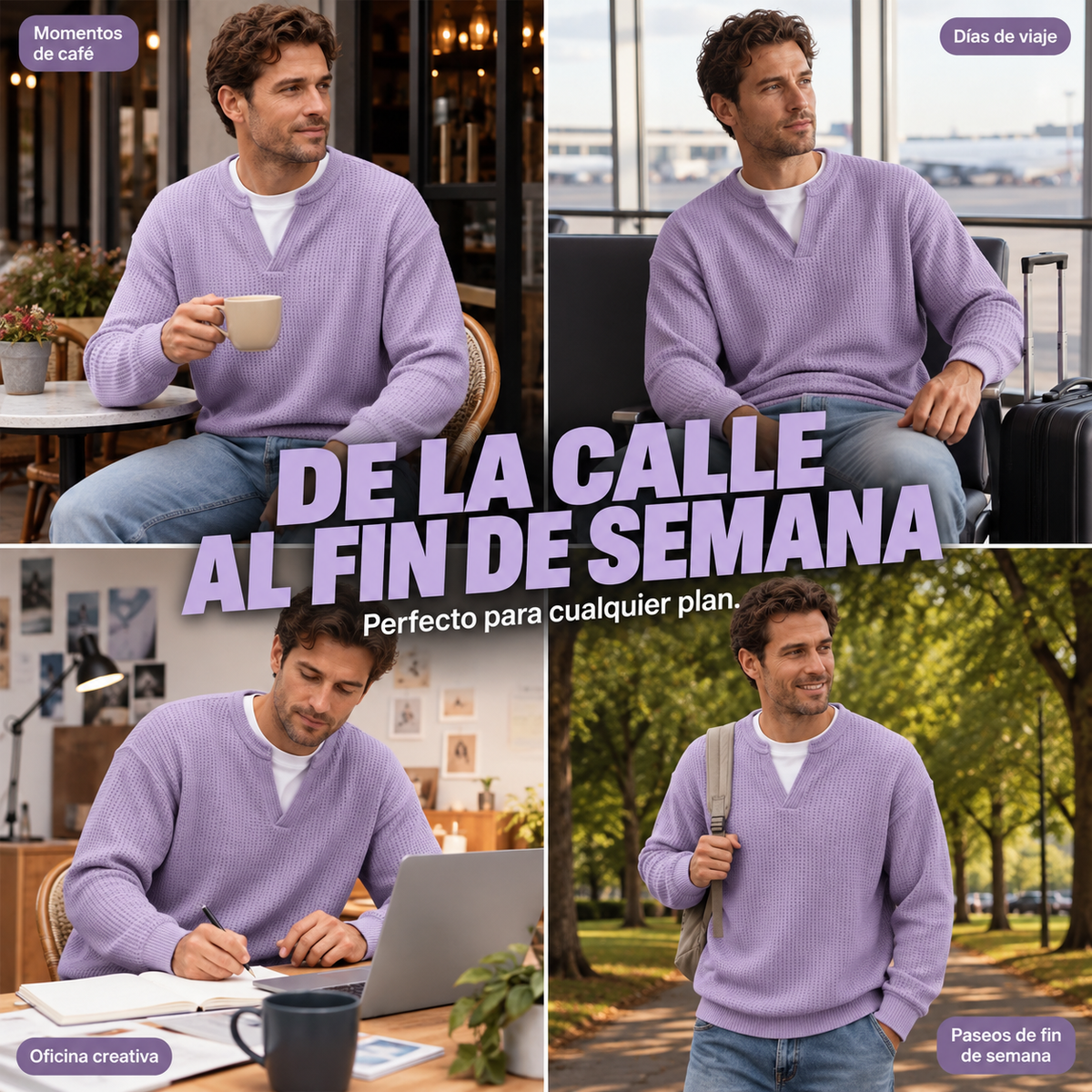Milo | Jersey Waffle de Hombre