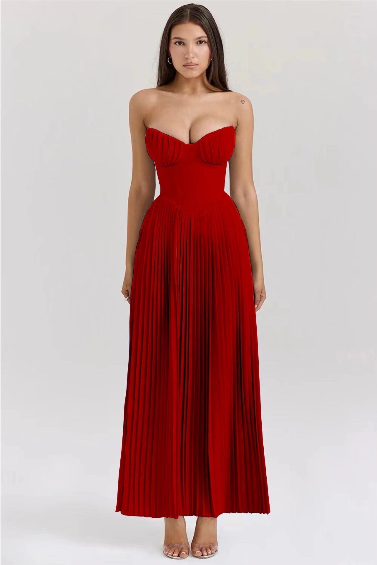Aurora – Pleated Sculpt Maxi Dress