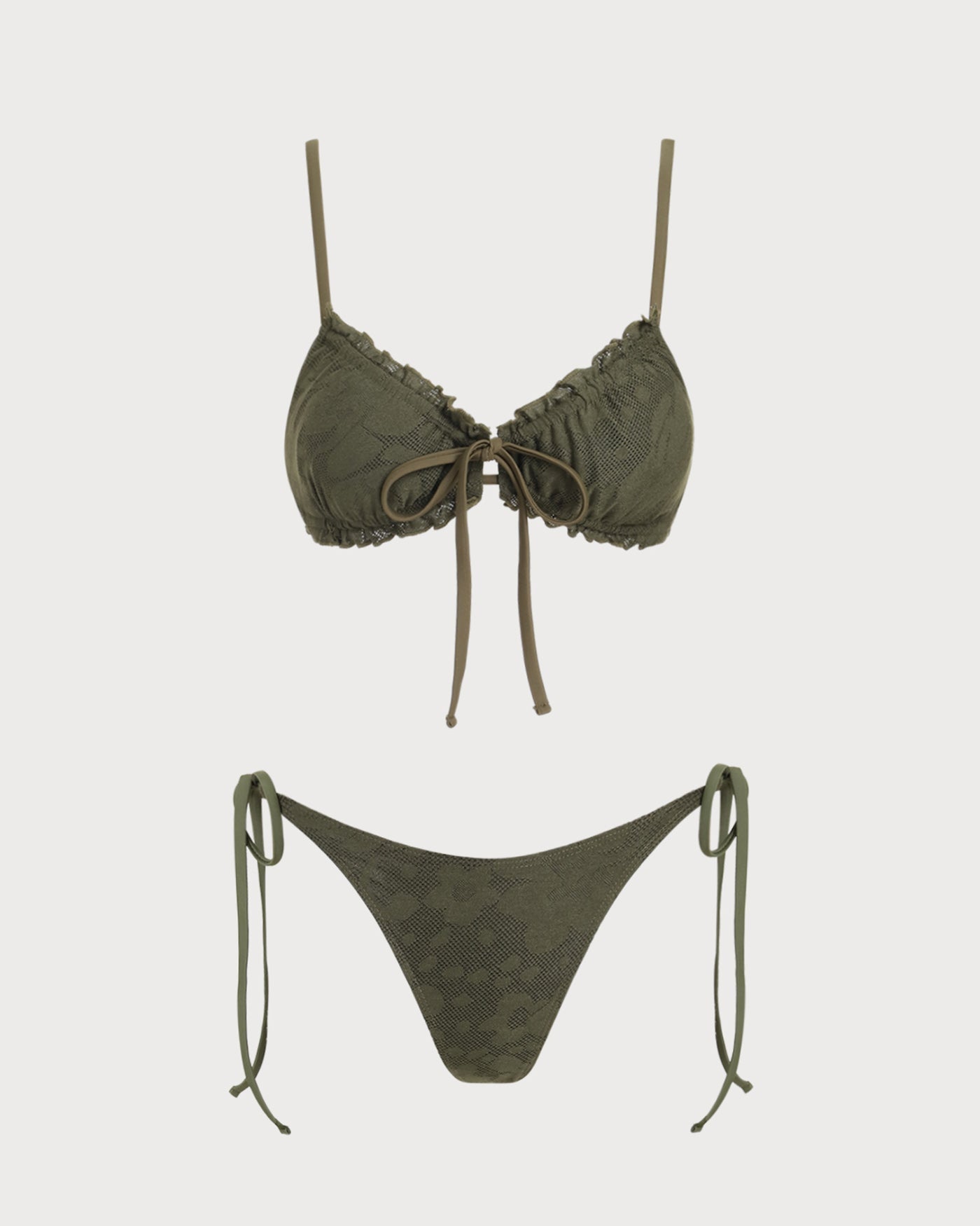 Bikini Jacquard — Verde Militar