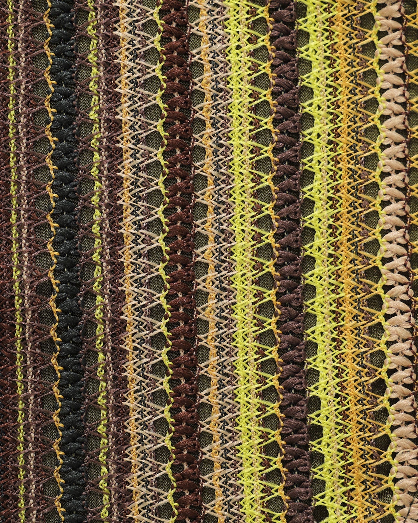 Bikini de Rayas con Malla — Verde