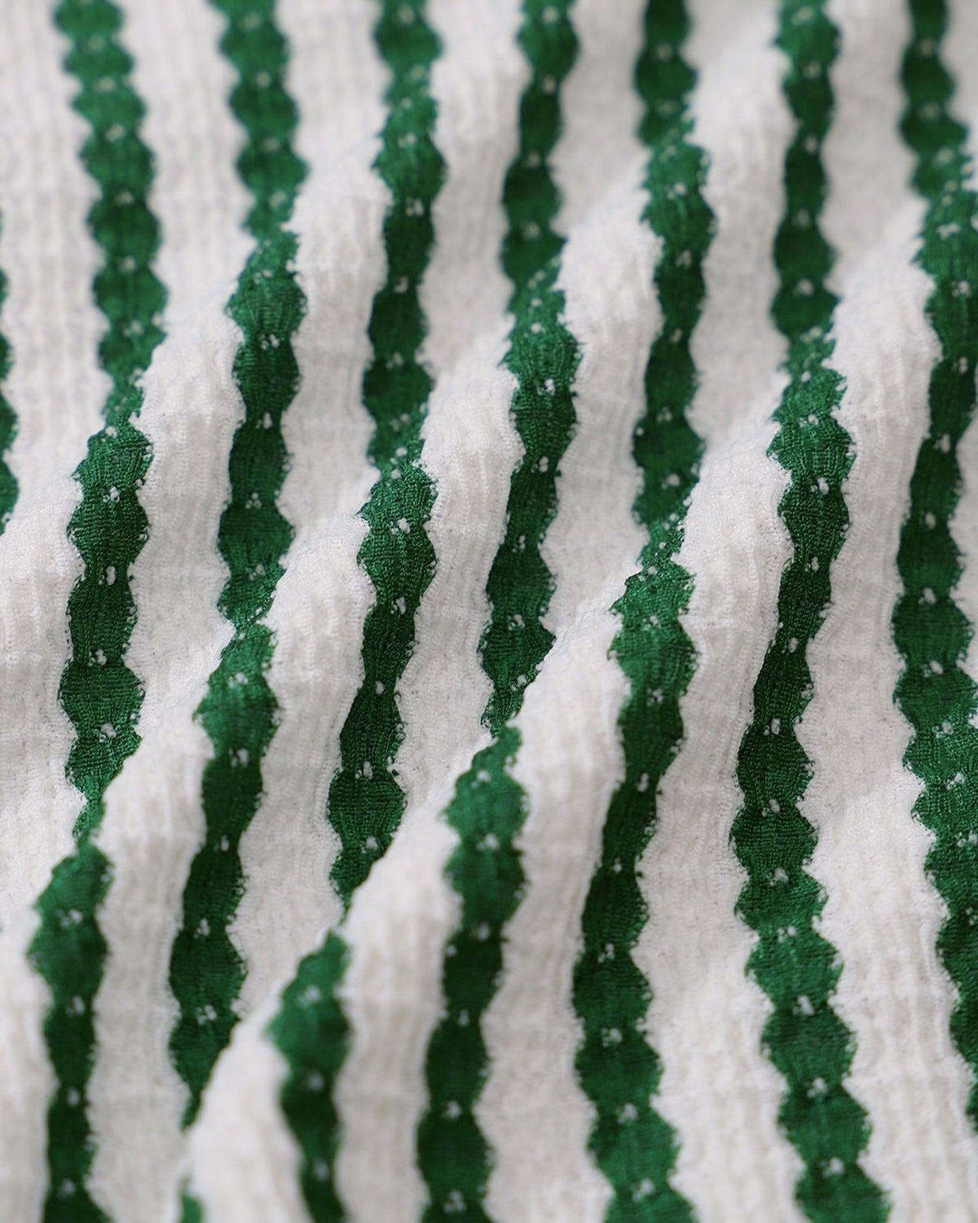 Bikini de Rayas con Aros — Verde