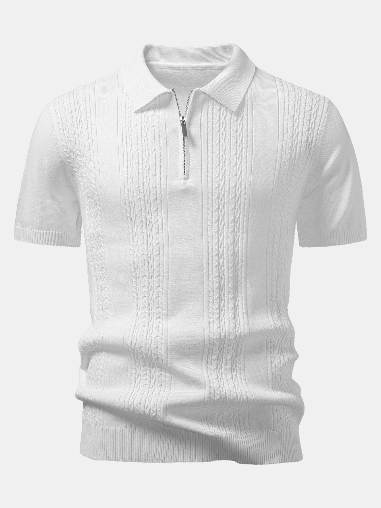 Camisa Polo de punto Jacquard con cremallera Twist