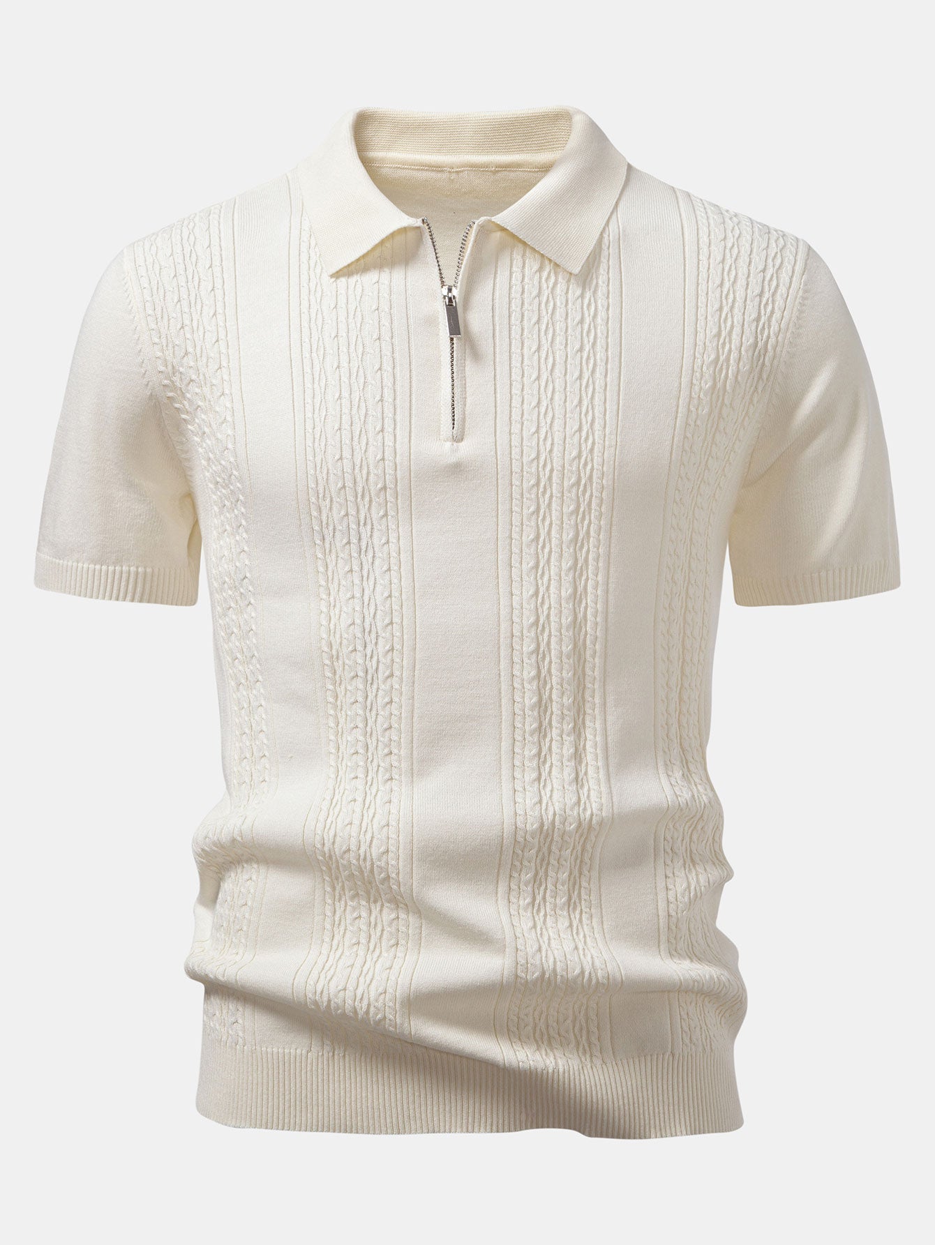 Camisa Polo de punto Jacquard con cremallera Twist
