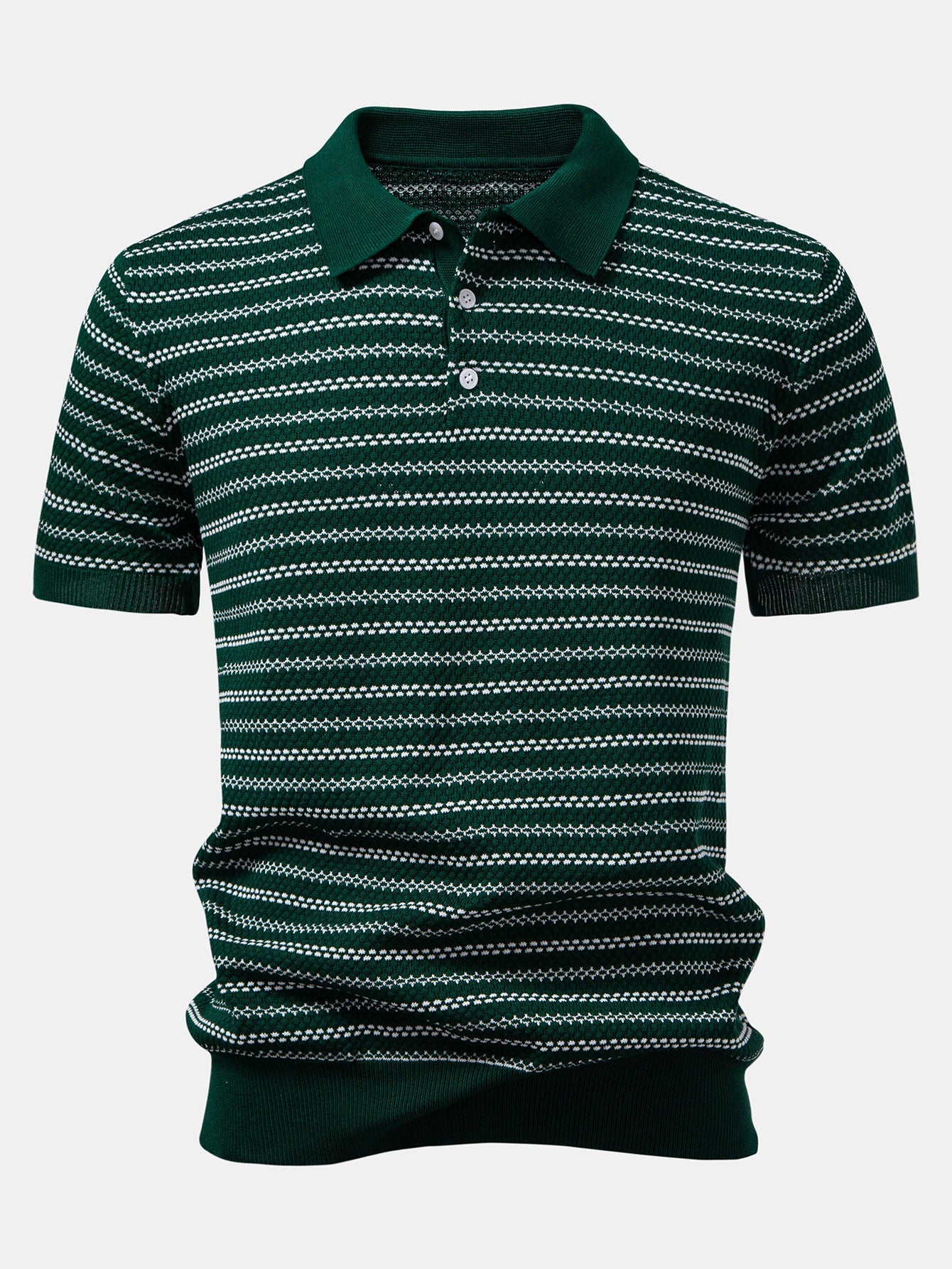 Camisa Polo de Punto a Rayas