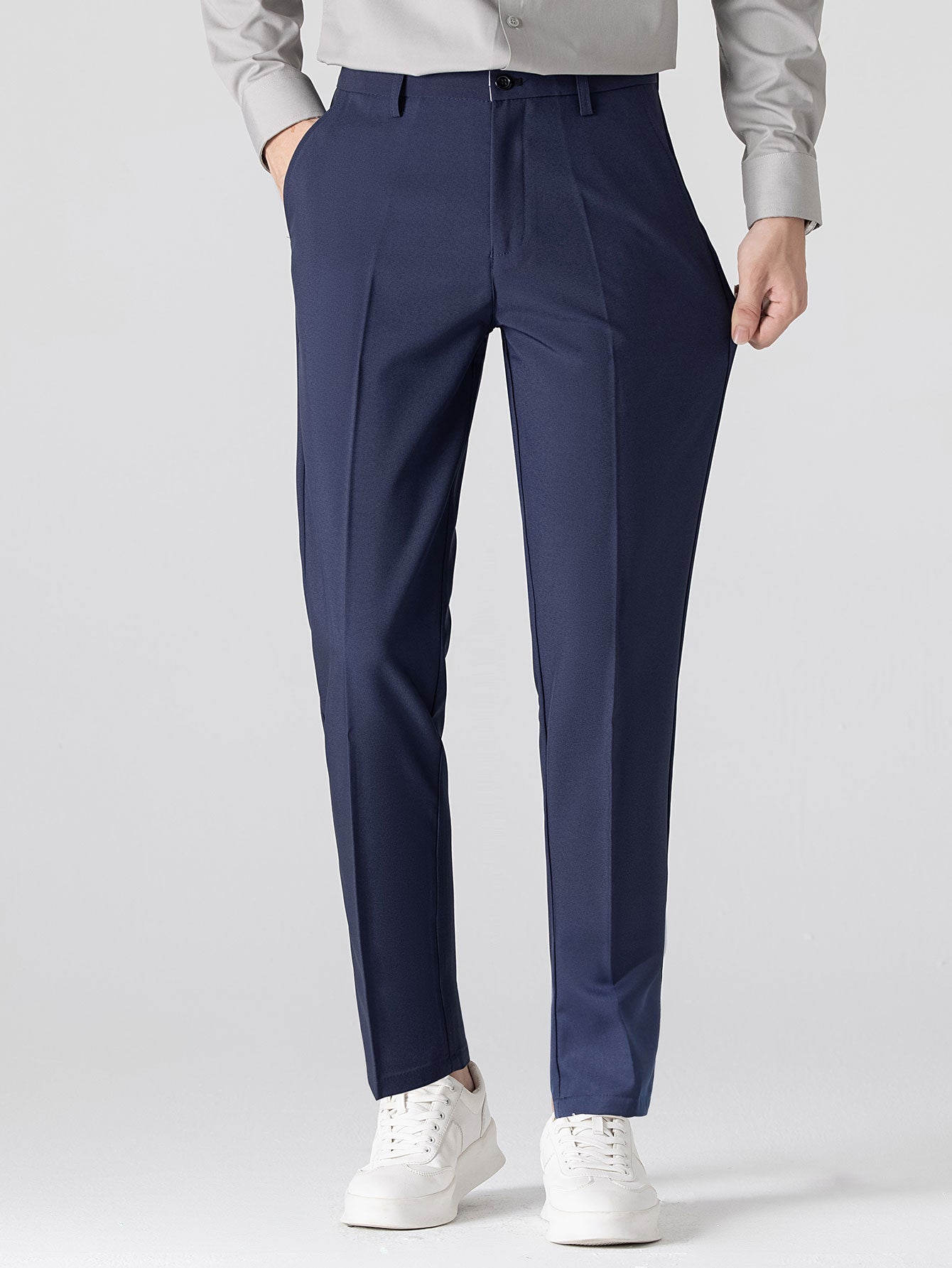 Camisa Polo de punto con contraste de textura y pantalones ajustados de corte cónico slim fit