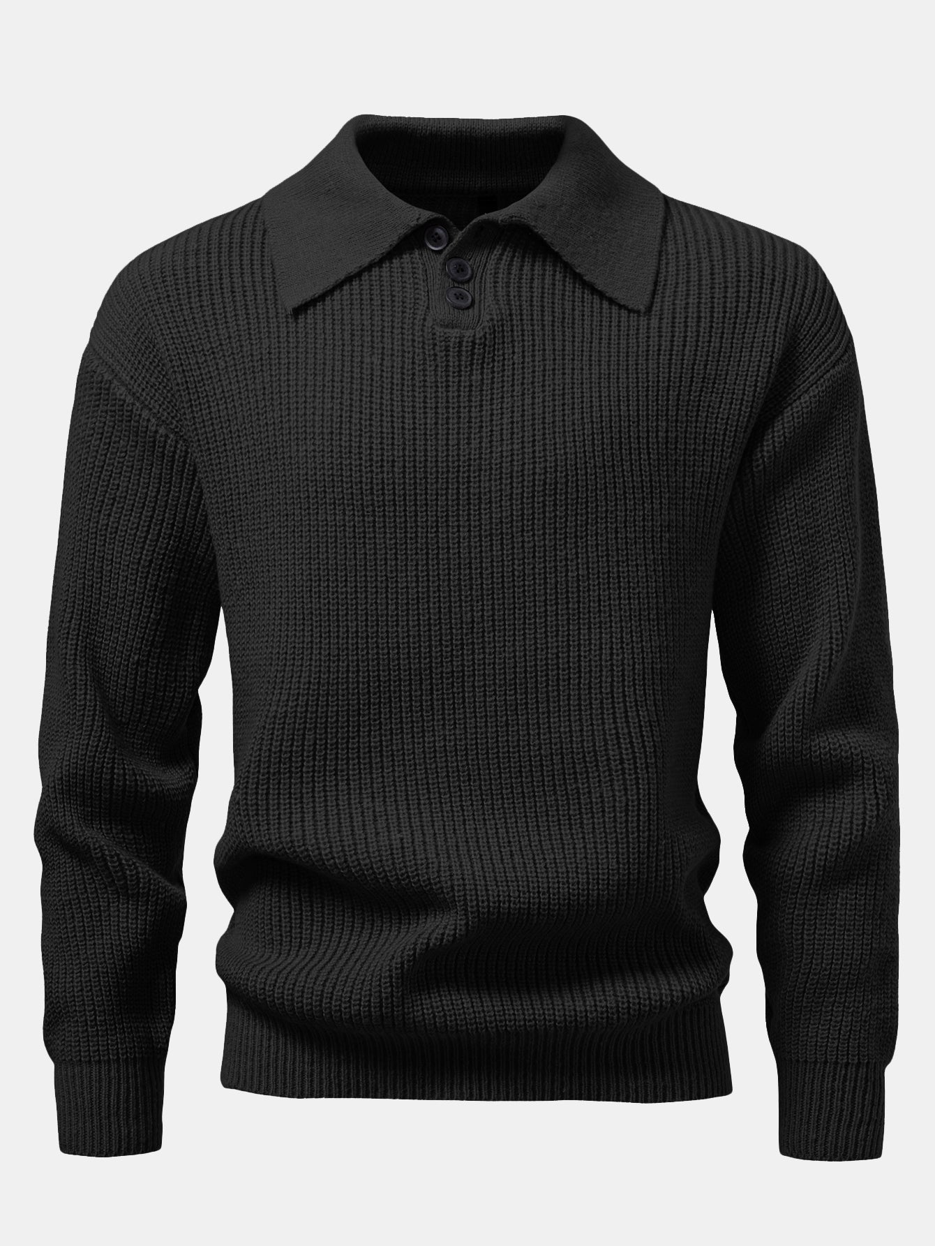 Camisa Polo de punto texturizado de manga larga