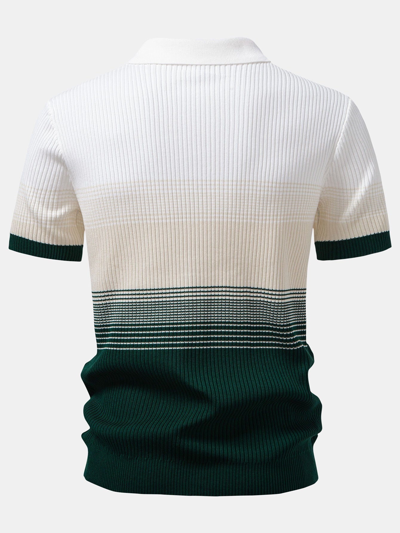Camisa Polo de punto con degradado a rayas y pantalones ajustados de corte cónico