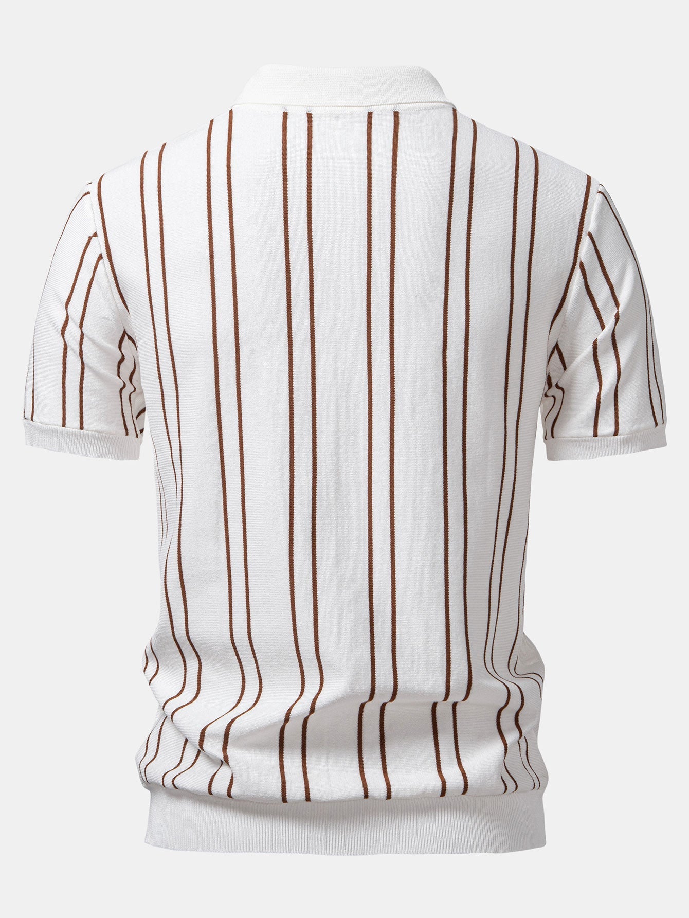 Camisa Polo de punto a rayas y pantalones ajustados de corte cónico