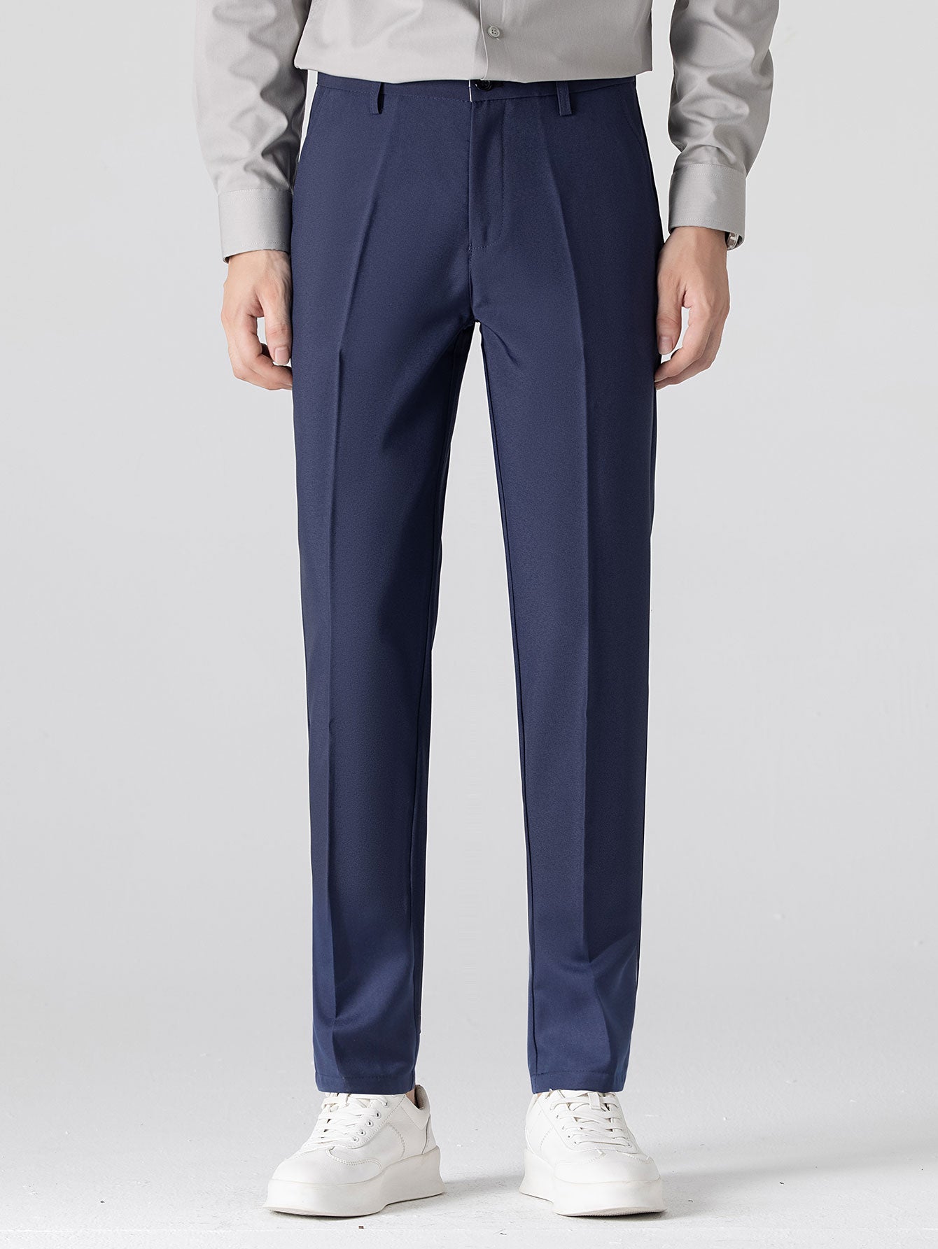 Camisa Polo de punto con contraste de textura y pantalones ajustados de corte cónico slim fit