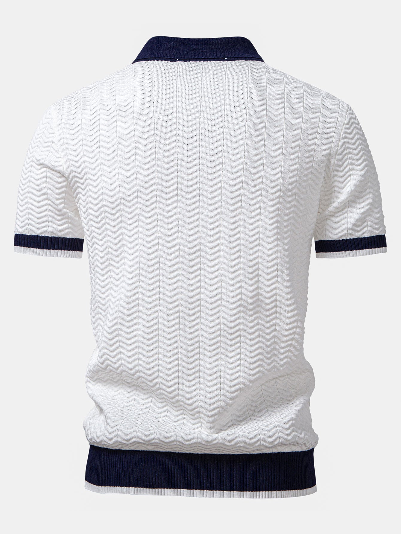 Camisa Polo de punto con contraste de textura y pantalones ajustados de corte cónico slim fit