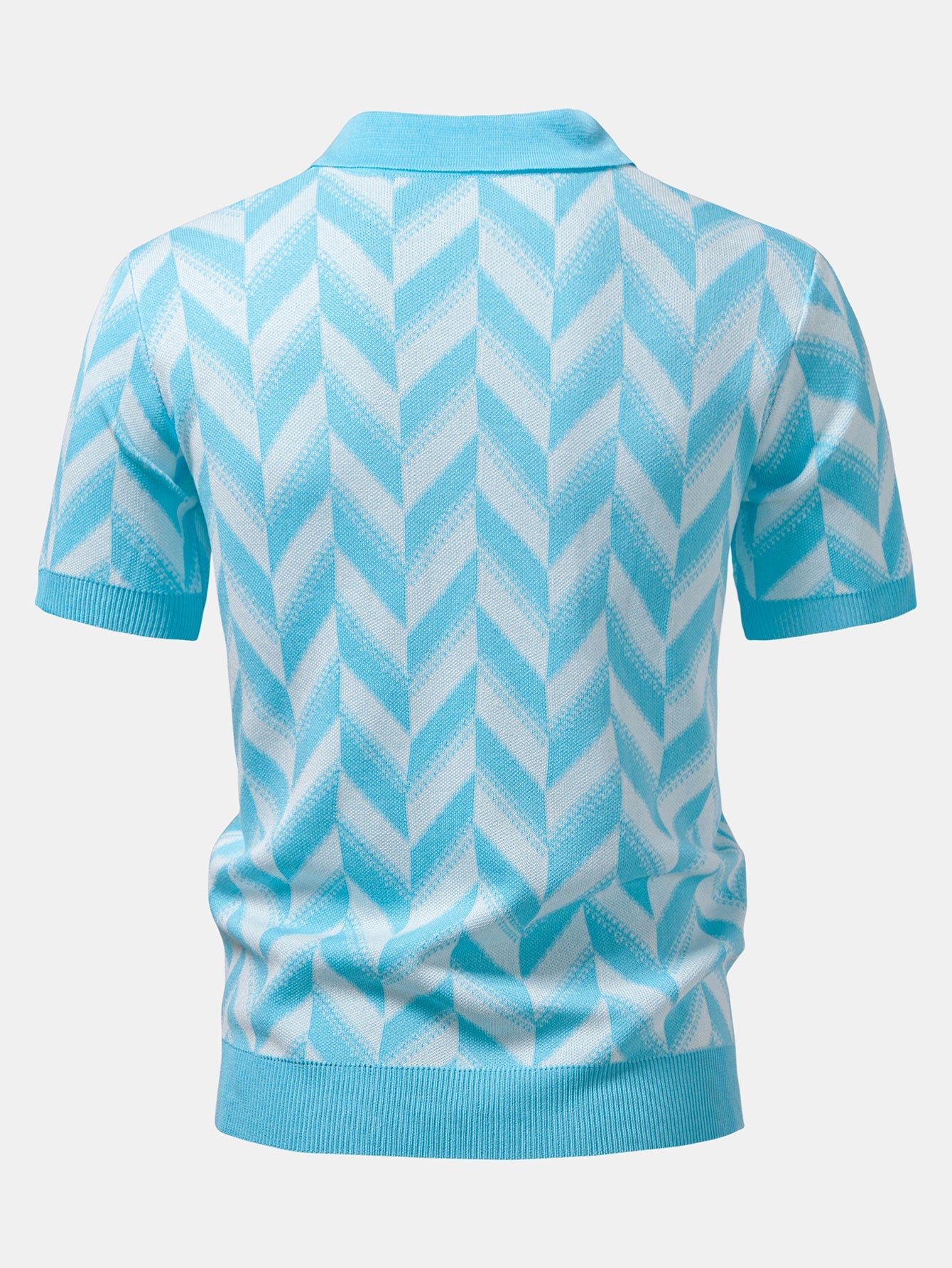 Camisa Polo de punto geométrico con cuello en V
