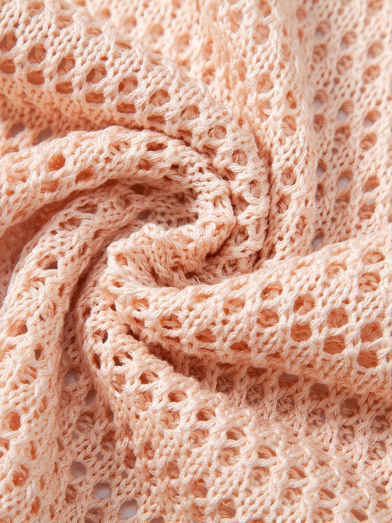 Relax Fit Crochet V Neck Knit T-Shirt