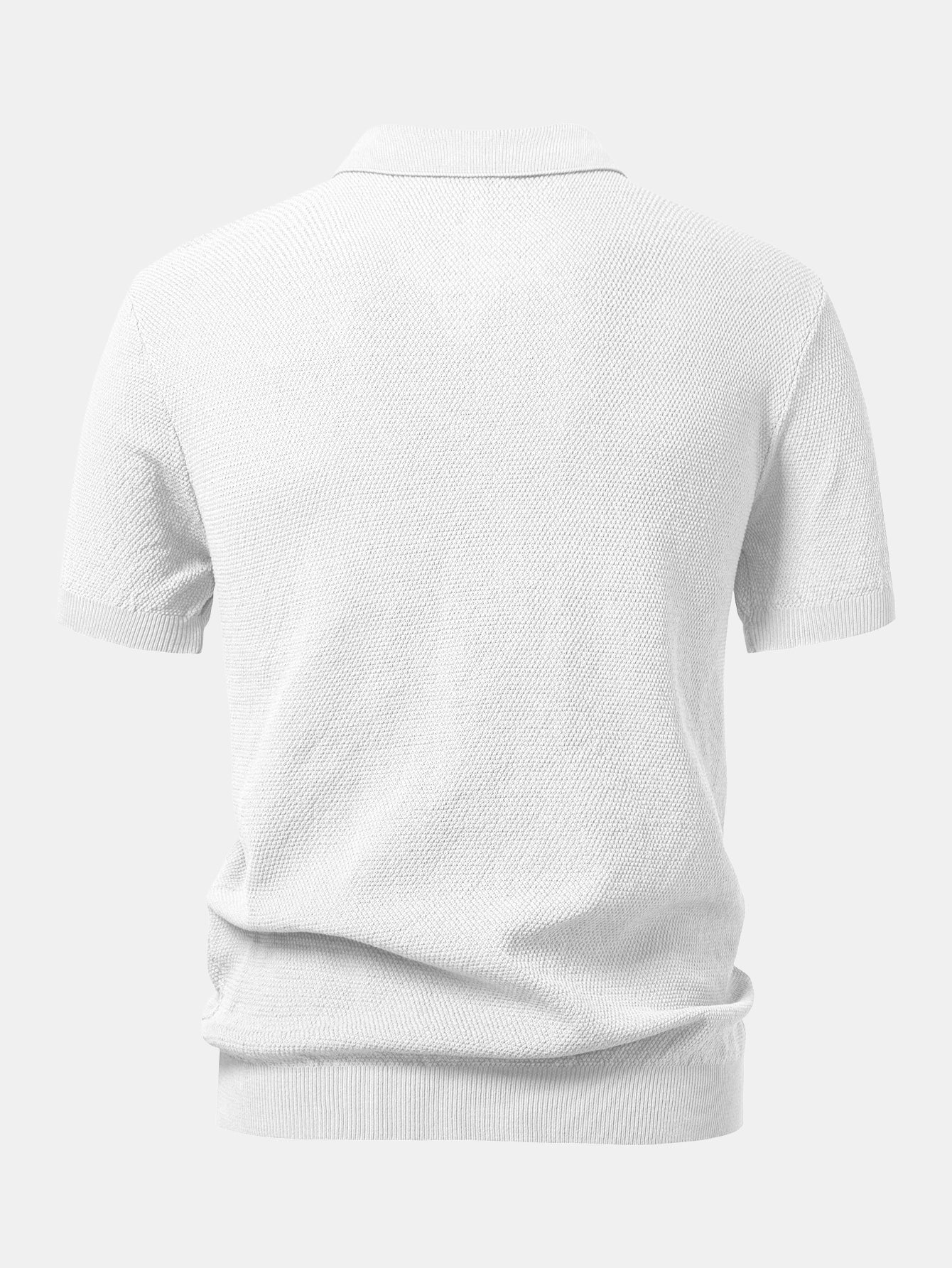Camisa Polo de punto con cremallera texturizada