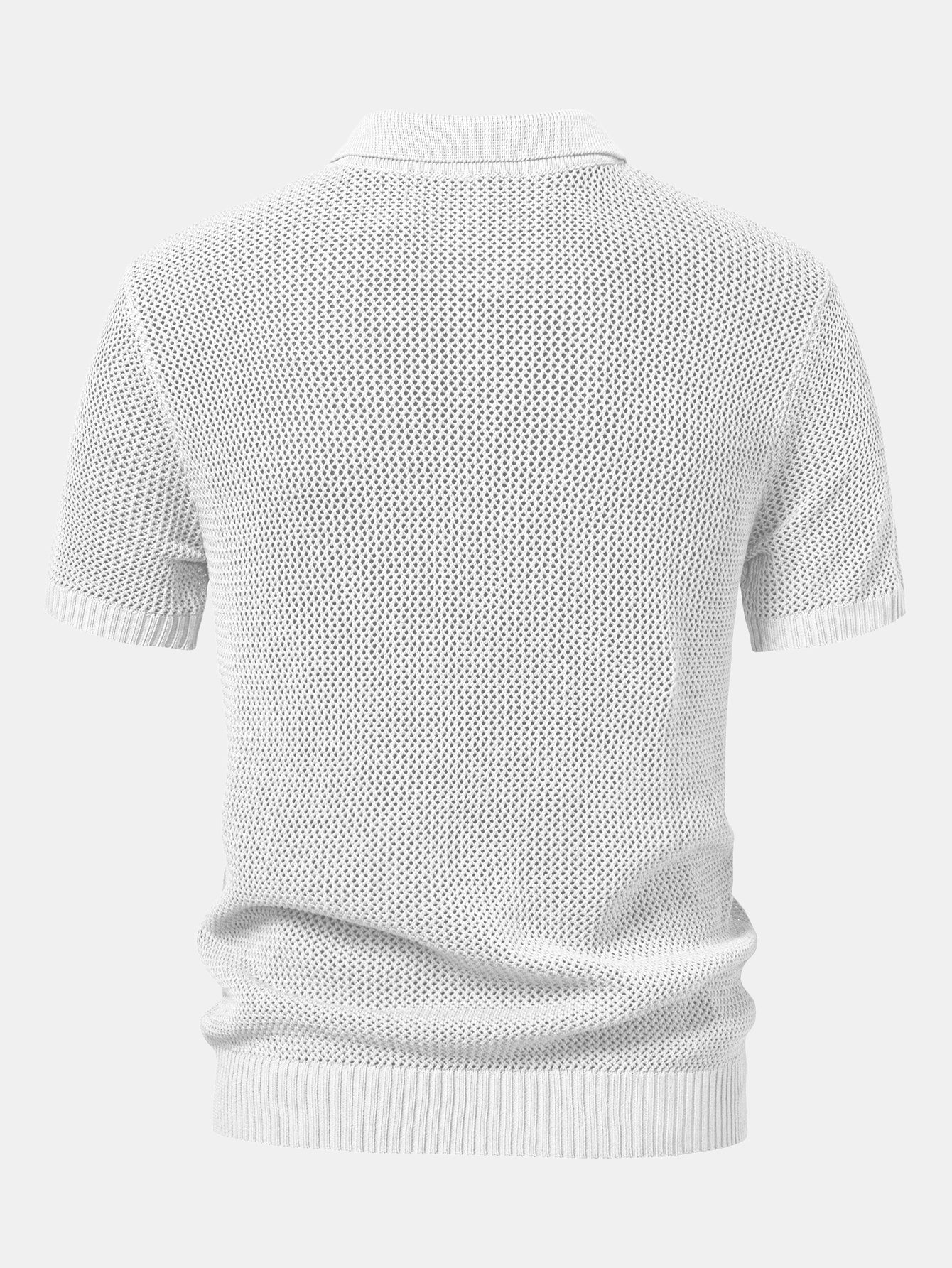Camisa Polo de punto con cremallera y ojales