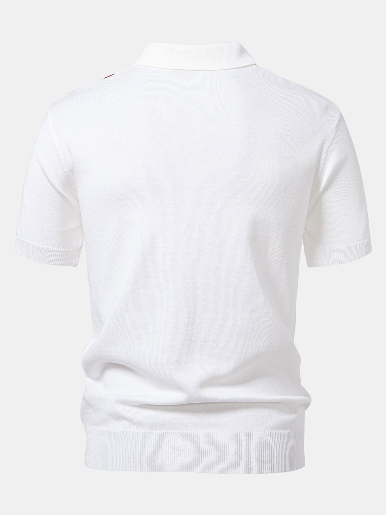 Camisa Polo de punto con cremallera Stripe Knit y pantalones de lino de pierna recta