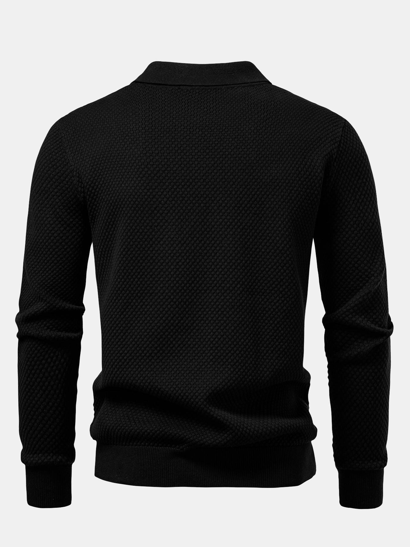 Camisa Polo de punto texturizado con piña de manga larga