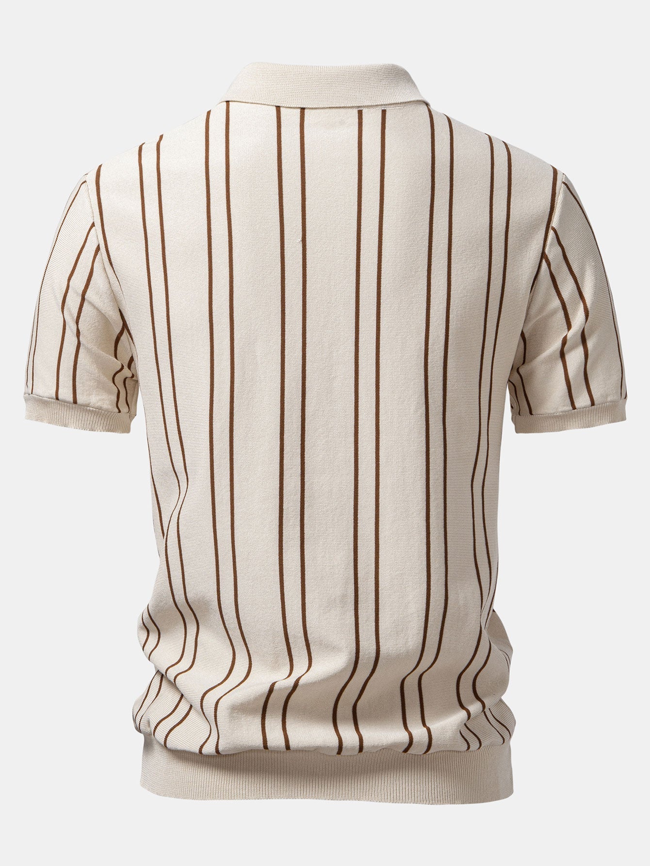 Camisa Polo de punto a rayas y pantalones ajustados de corte cónico