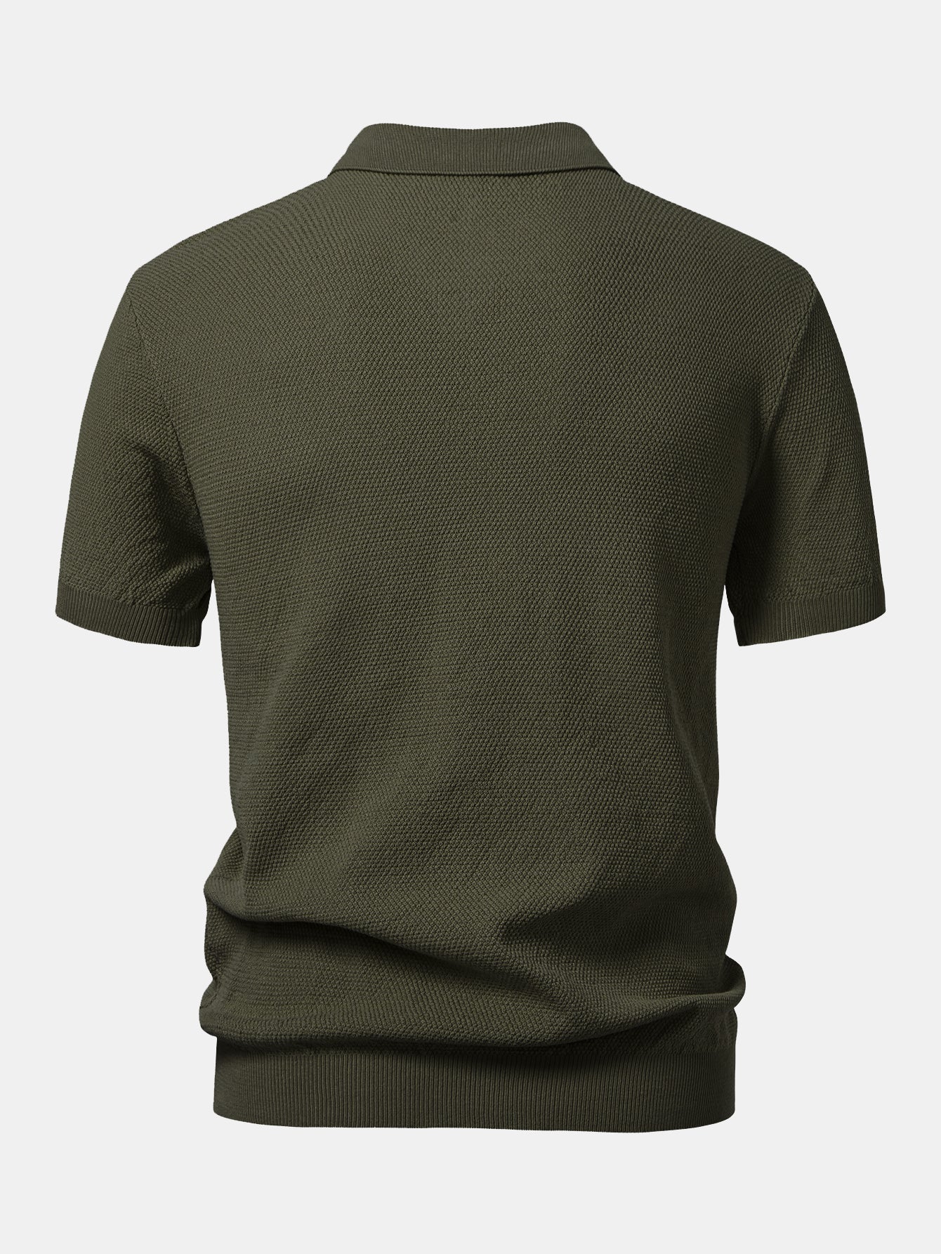Camisa Polo de punto con cremallera texturizada