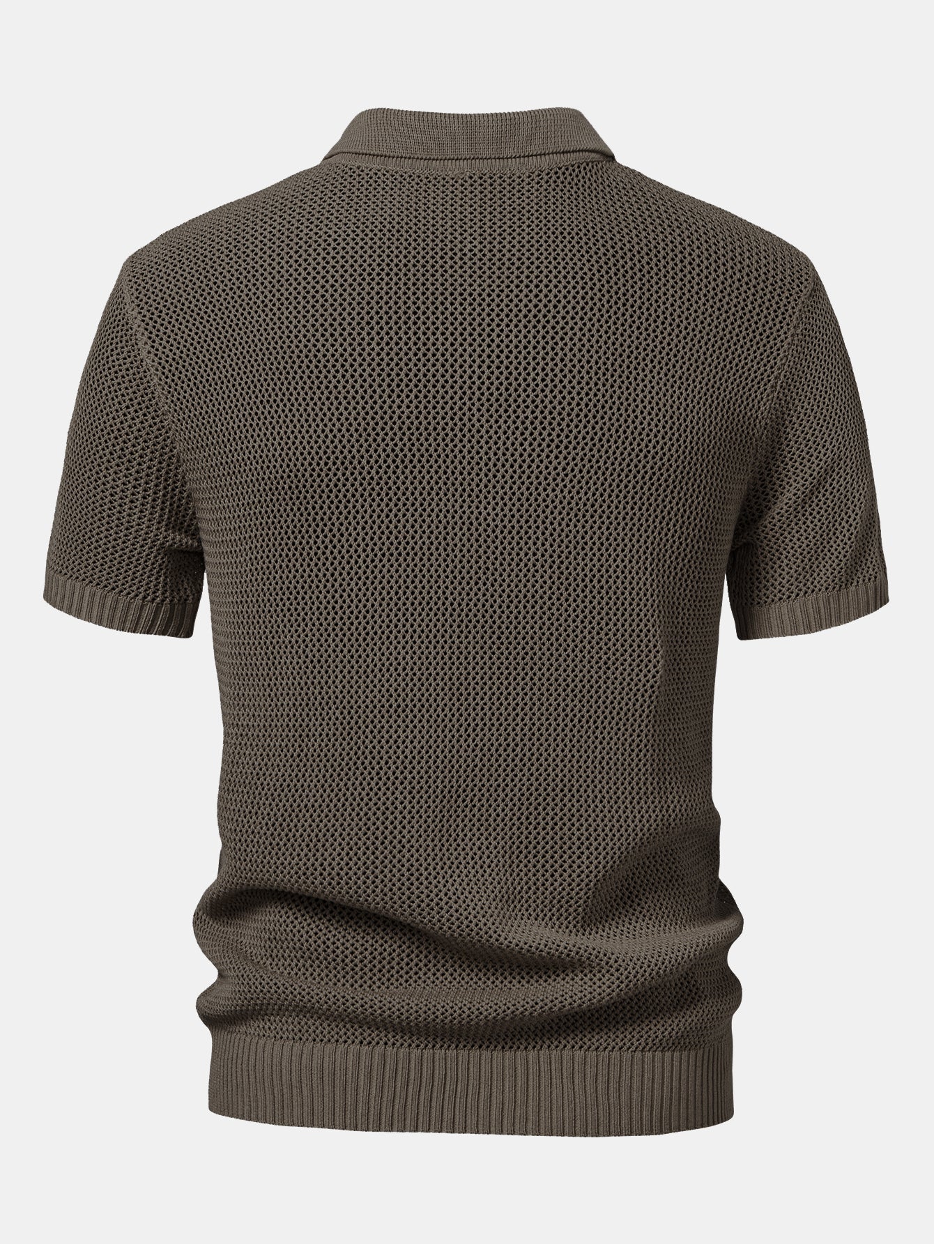 Camisa Polo de punto con cremallera y ojales