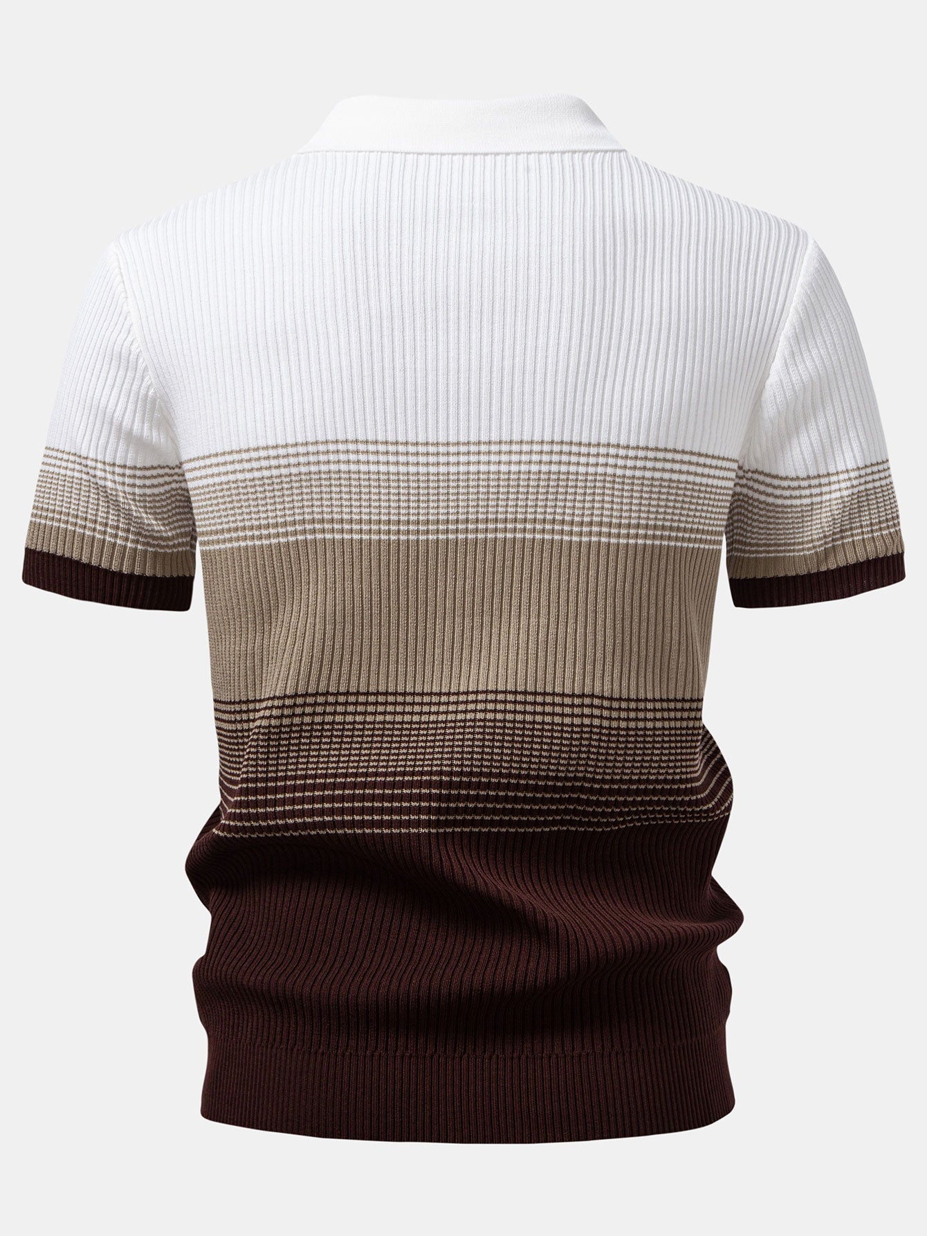 Camisa Polo de punto con degradado a rayas y pantalones ajustados de corte cónico