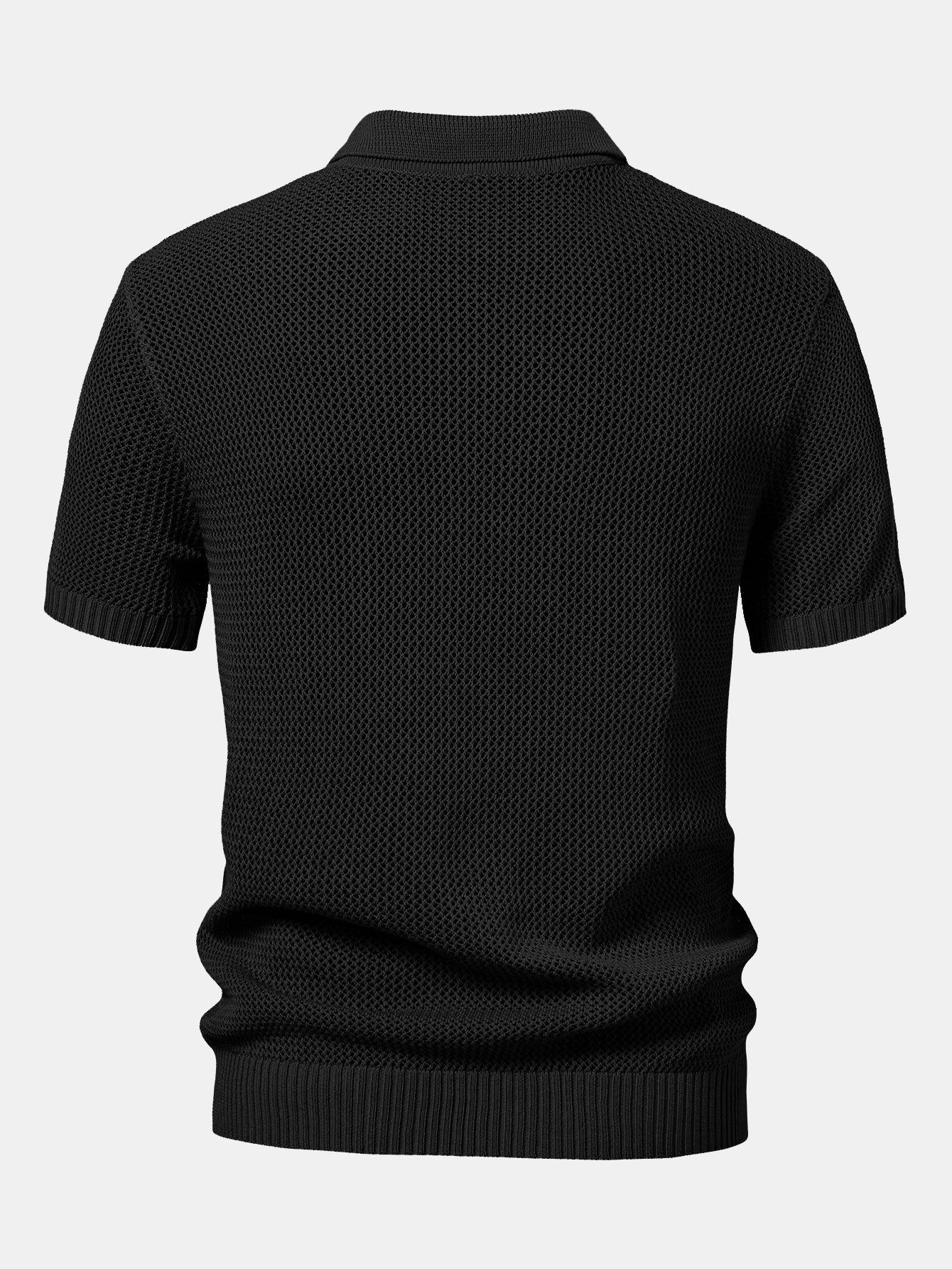 Camisa Polo de punto con cremallera y ojales