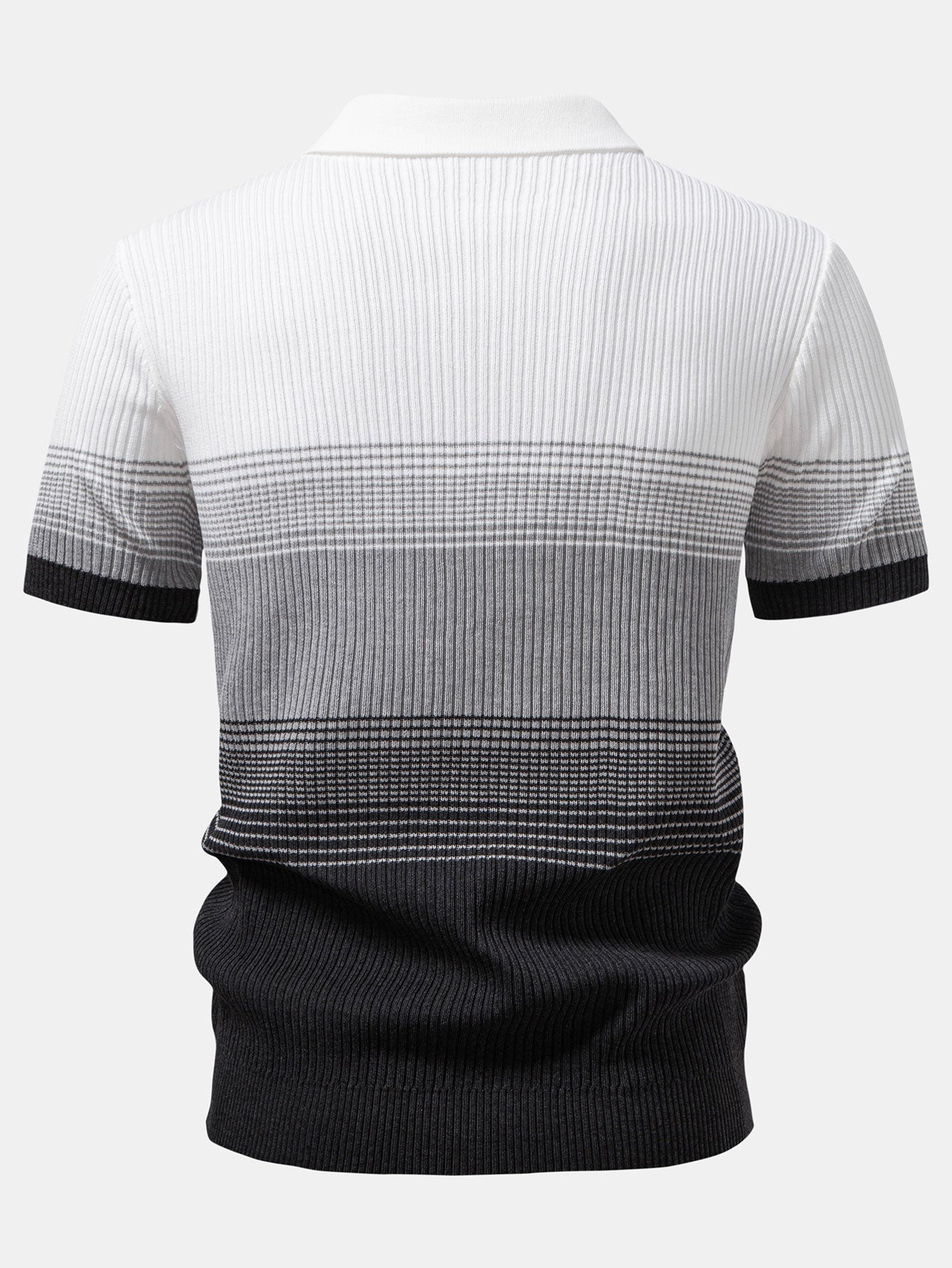 Camisa Polo de punto con degradado a rayas y pantalones ajustados de corte cónico