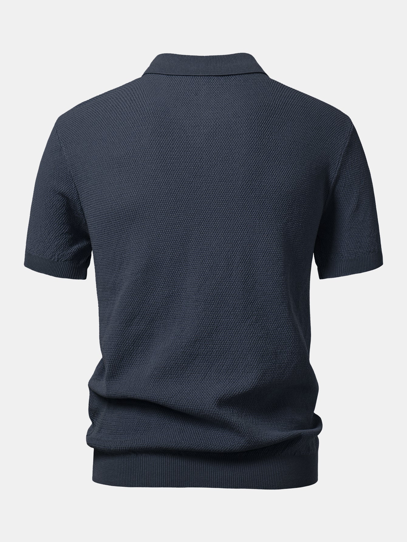 Camisa Polo de punto con cremallera texturizada