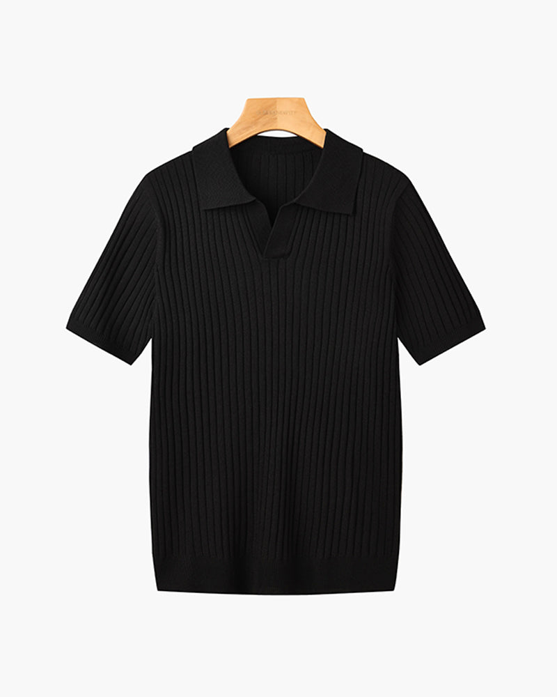 Polo Casual Cuello Pico — Beige