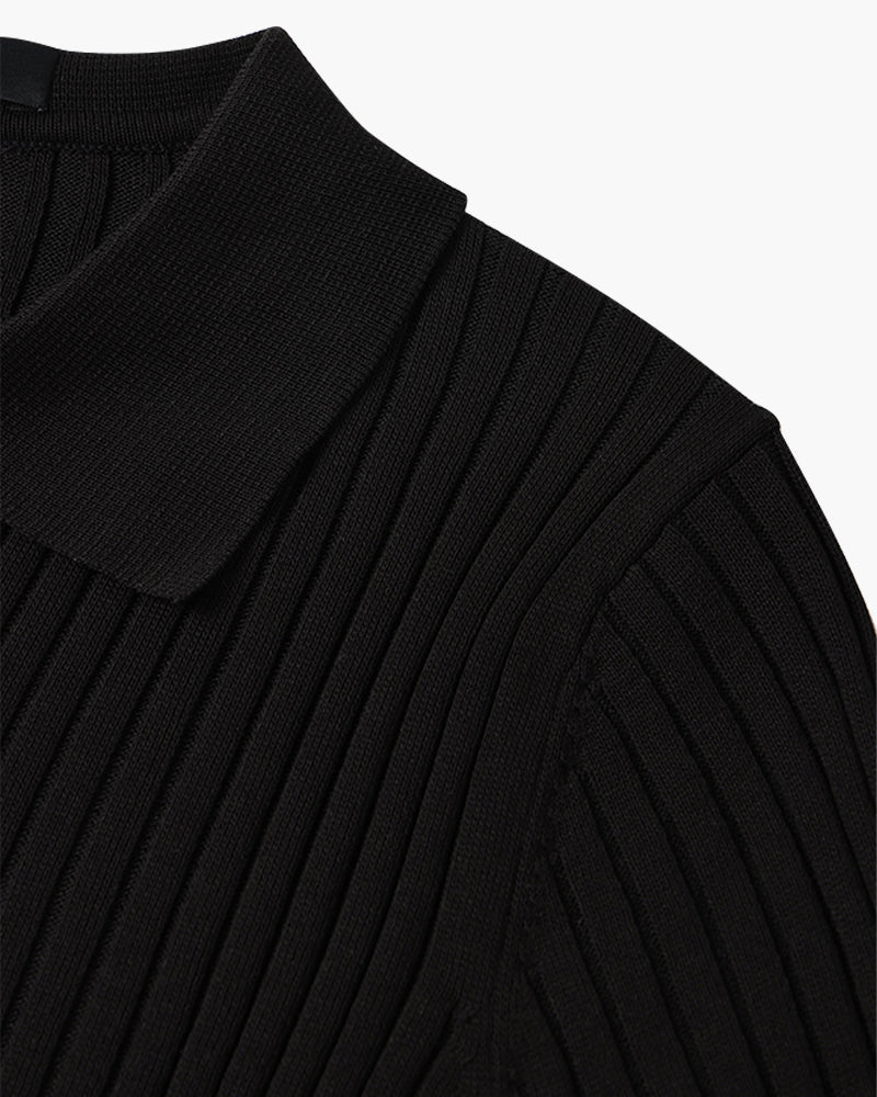 Polo Casual Cuello Pico — Beige