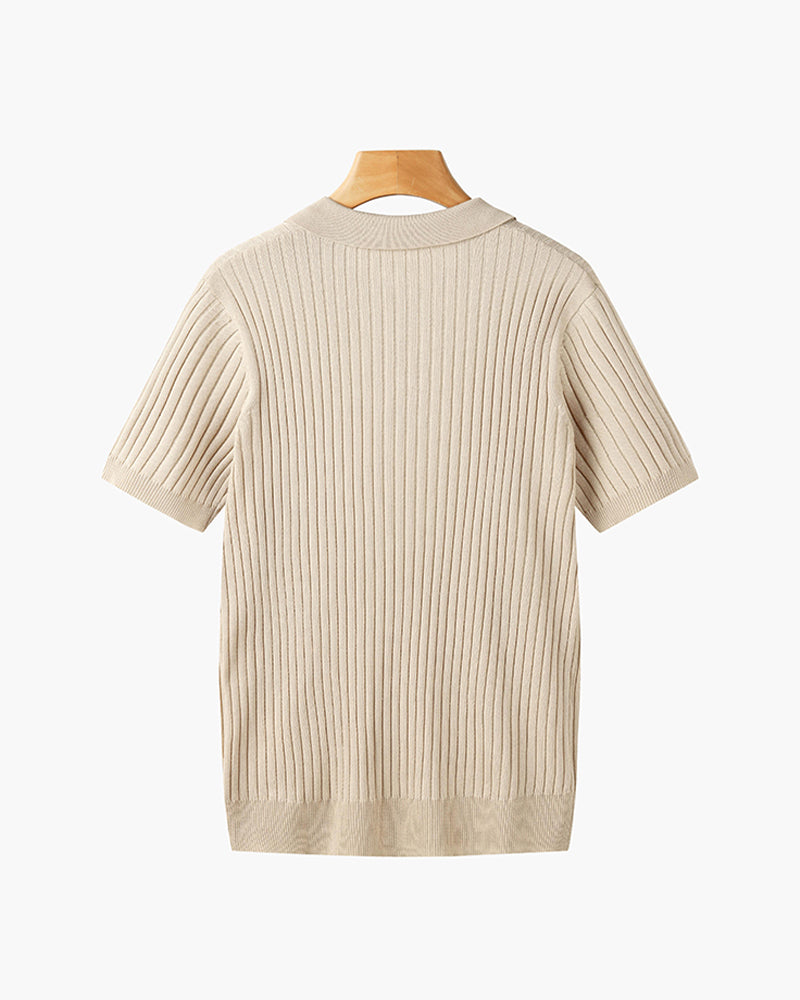 Polo Casual Cuello Pico — Negro