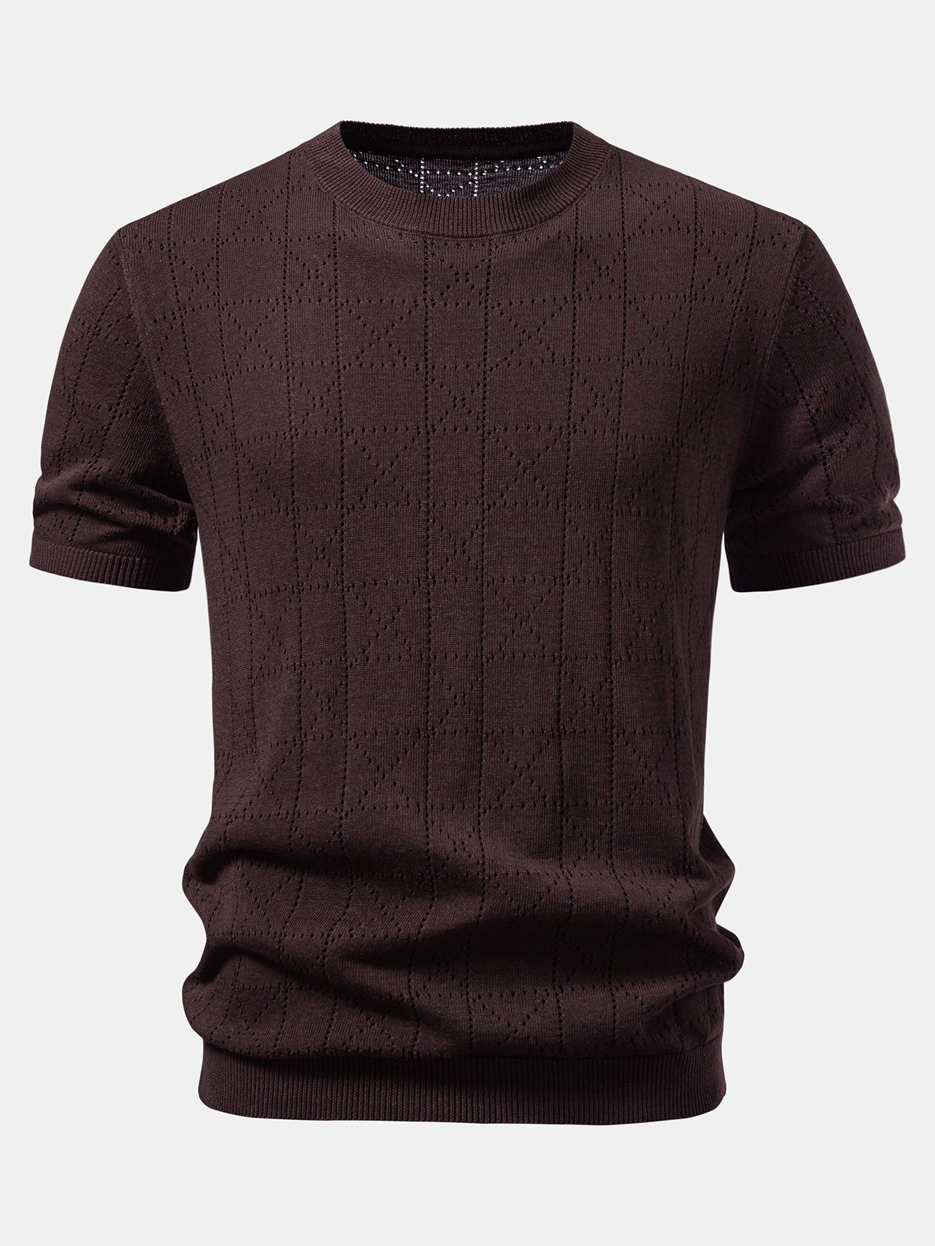 Geometry Open Knit T-Shirt