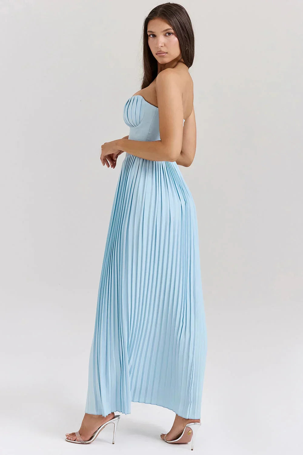 Aurora – Pleated Sculpt Maxi Dress
