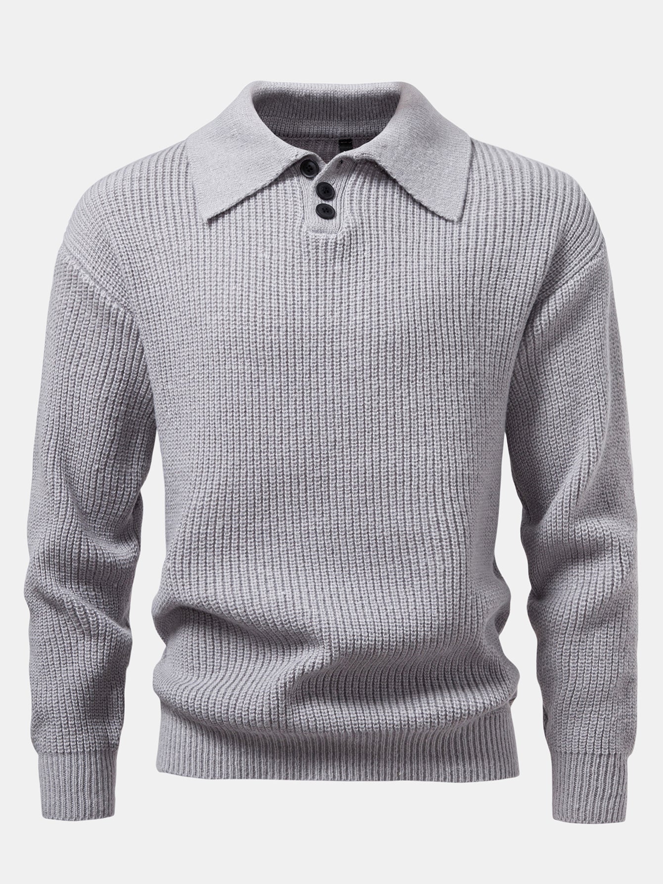 Camisa Polo de punto texturizado de manga larga