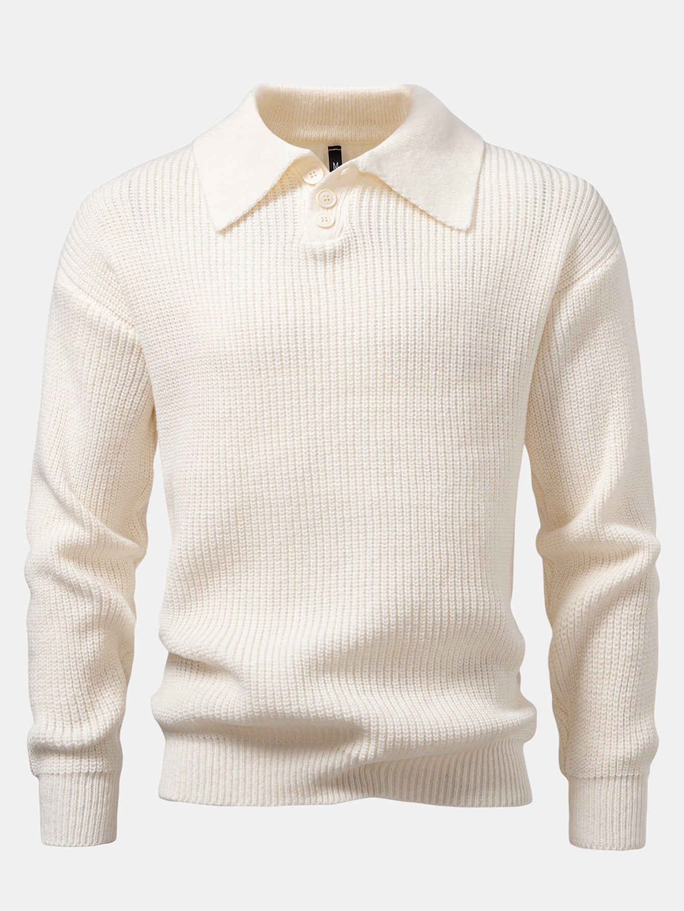 Camisa Polo de punto texturizado de manga larga
