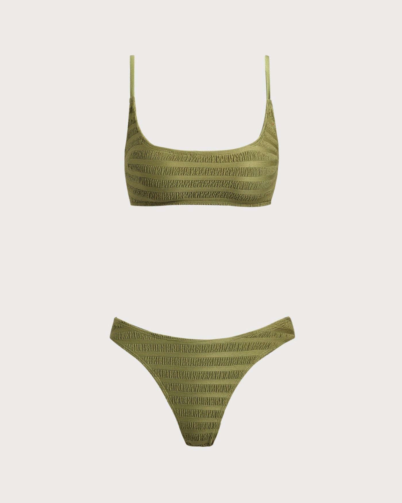 Bikini con Volantes — Verde Militar