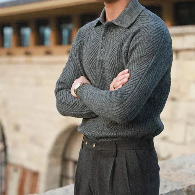 Jersey de punto con cuello polo