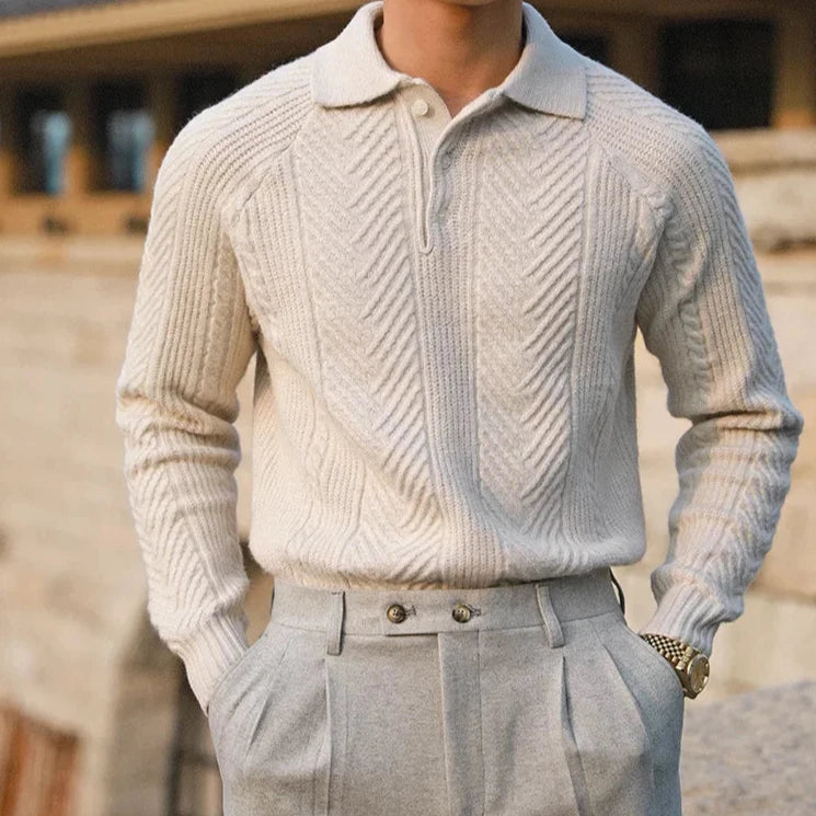 Jersey de punto con cuello polo