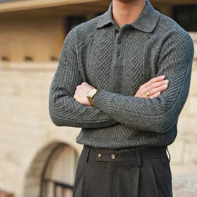 Jersey de punto con cuello polo