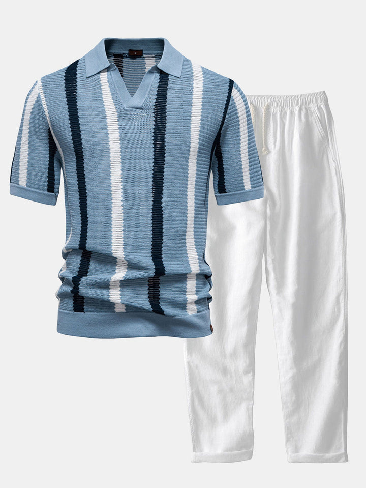 azul claro y blanco