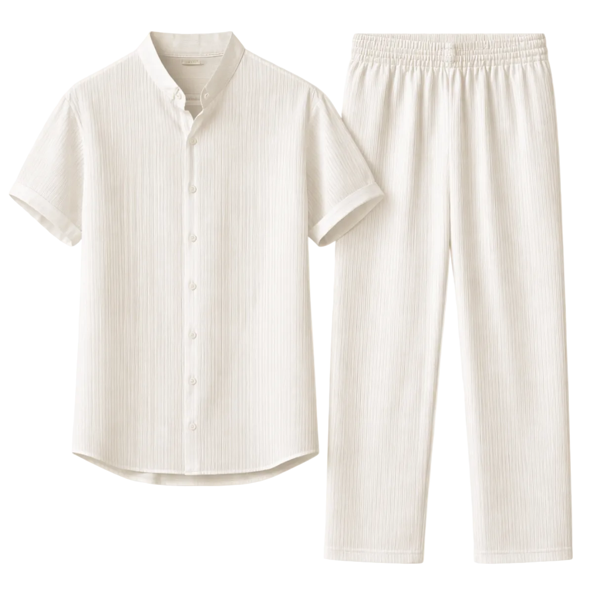 Conjunto camisa cuello alto y pantalón