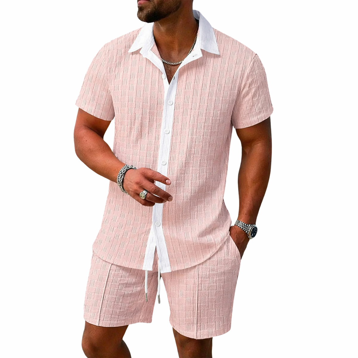 Conjunto camisa y short con cordón