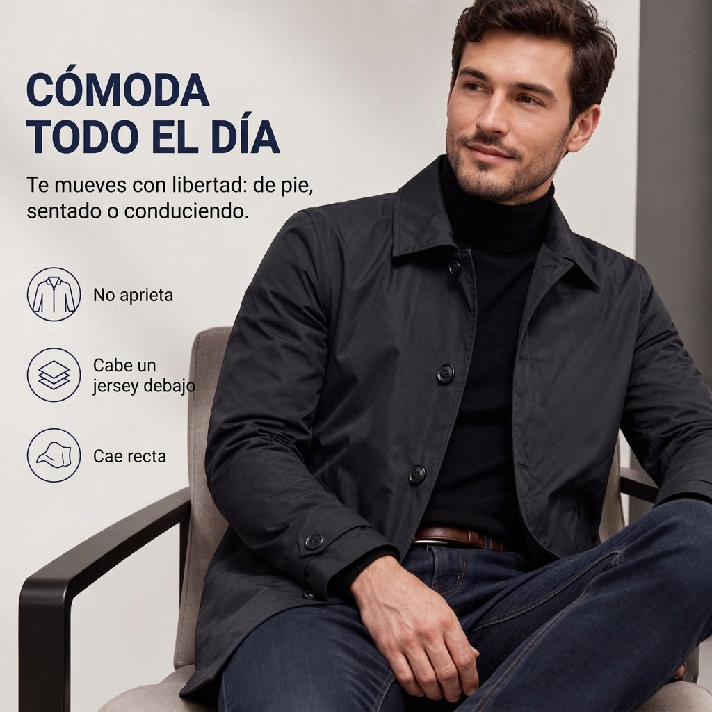 Enzo gabardina cómoda todo el día