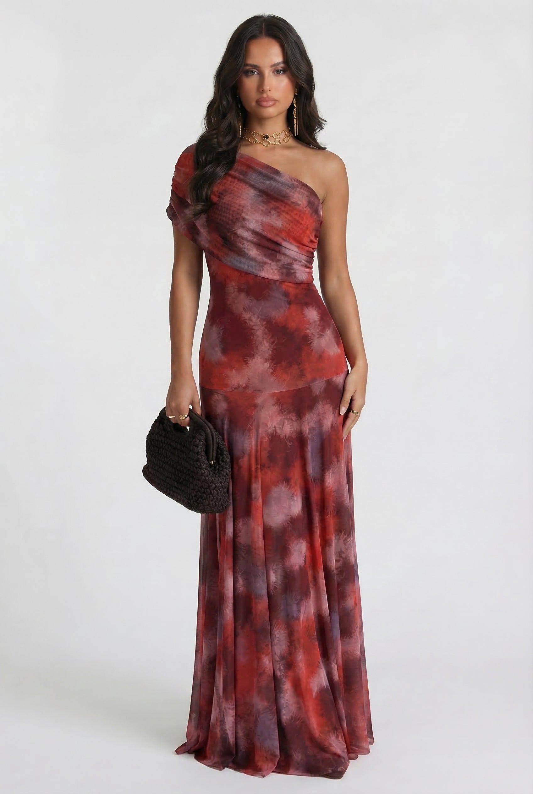 Vestido Maxi Valeria — Rojo Estampado