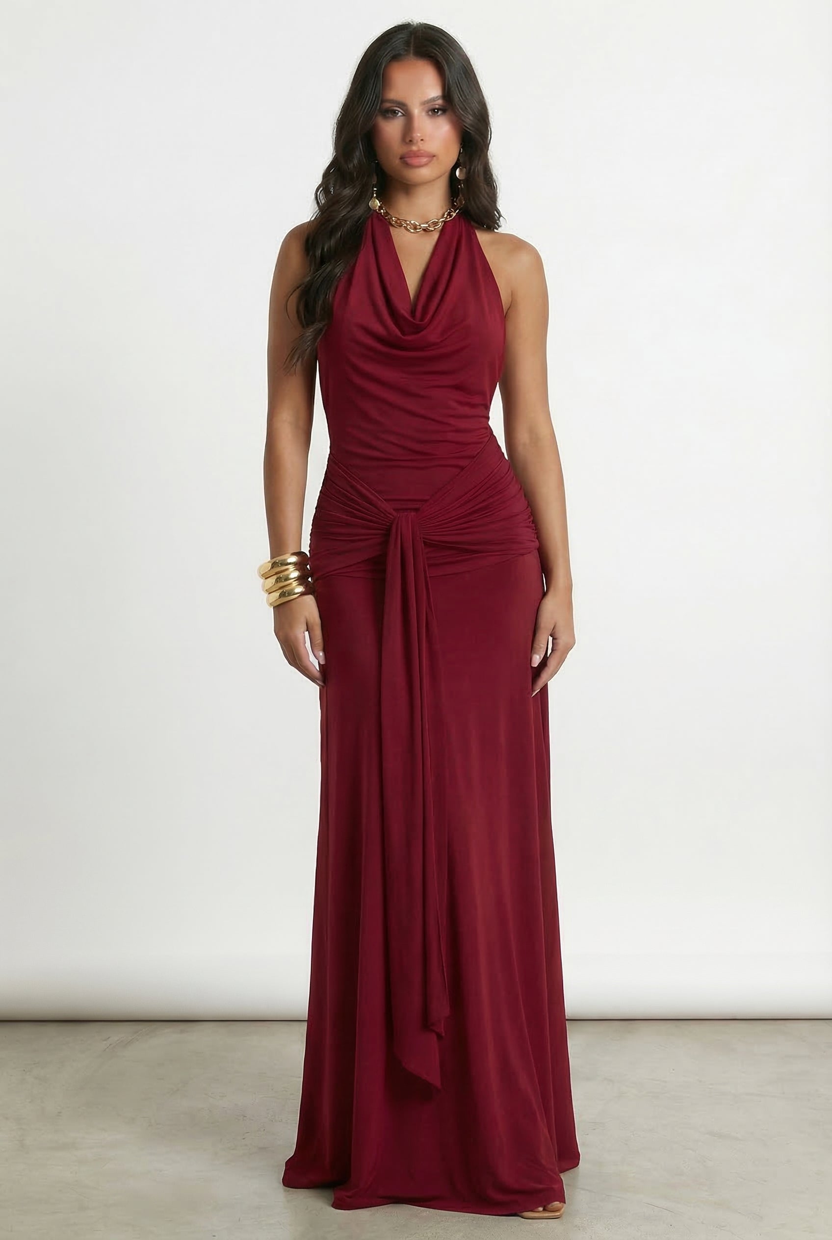 Vestido Maxi Hailey — Granate
