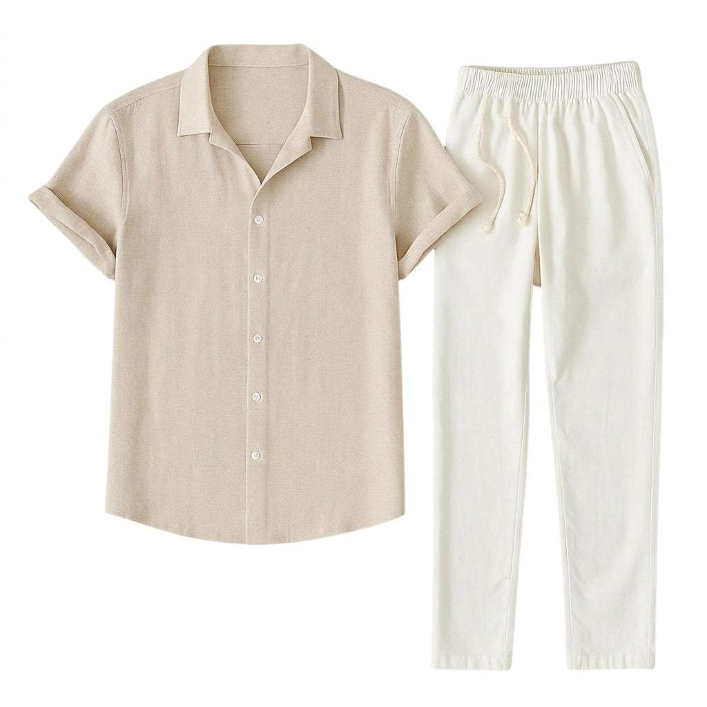Conjunto camisa de solapa y pantalón
